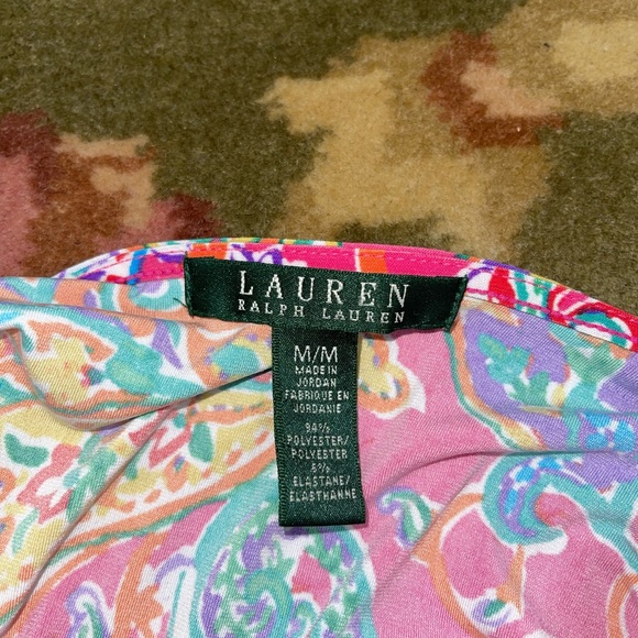 Ralph Lauren Multi Color Midi Stretchy Dress Size M - Picture 3 of 9